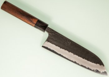 Masashi Kobo AO1 Tsuchime Kurouchi Wa-Santoku 185mm