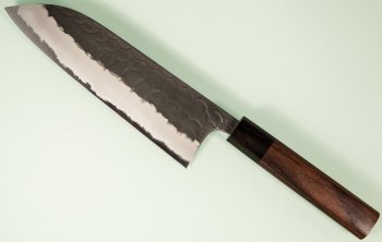 Masashi Kobo AO1 Tsuchime Kurouchi Wa-Santoku 185mm