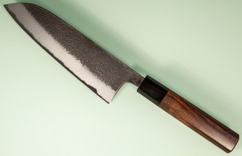 Wakui Aogami Nashiji Kurouchi Wa-Santoku 165mm