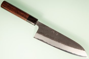 Wakui Aogami Nashiji Kurouchi Wa-Santoku 185mm