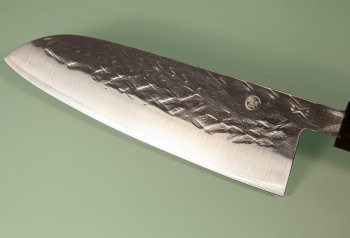 Tadafusa S-43 Wa-Santoku 170mm Hammered SLD Padouk