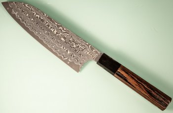 Nigara R2 Damascus black Wa-Santoku 167mm