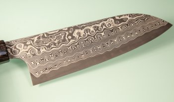 Nigara R2 Damascus black Wa-Santoku 167mm