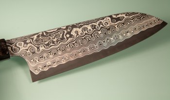 Nigara R2 Damascus black Wa-Santoku 167mm