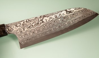 Nigara R2 Damascus black Wa-Santoku 167mm