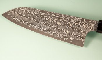 Nigara R2 Damascus black Wa-Santoku 167mm