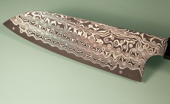 Nigara R2 Damascus black Wa-Santoku 167mm