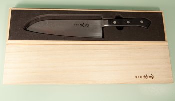 Kiya Hamono VG-10 Damascus Santoku 180mm