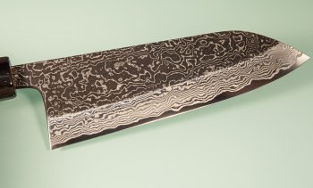 Masashi Kobo Damascus Blackclouds Wa-Santoku 165mm