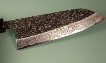 Masashi Kobo Damascus Blackclouds Wa-Santoku 165mm