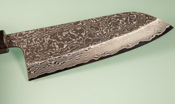 Masashi Kobo Damascus Blackclouds Wa-Santoku 165mm