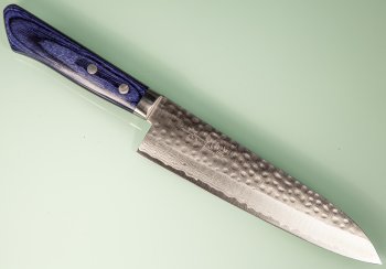 Masutani VG-10 Damast Tsuchime Gyuto 180mm blue