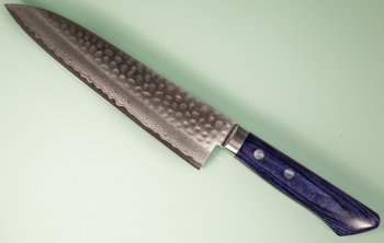 Masutani VG-10 Damast Tsuchime Gyuto 180mm blue