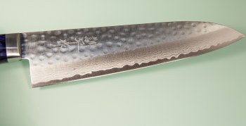 Masutani VG-10 Damast Tsuchime Gyuto 180mm blue