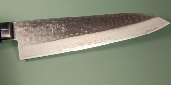 Masutani VG-10 Damast Tsuchime Gyuto 180mm blue