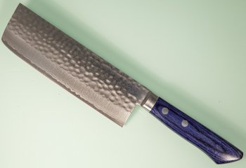 Masutani VG-10 Damast Tsuchime Nakiri 165mm blue