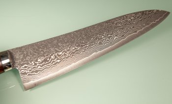 Tanaka Shigeki R2 Suminagashi Gyuto 240mm Ironwood