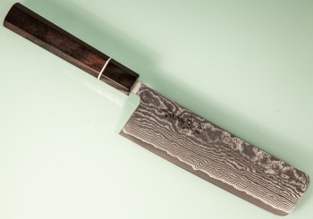 Tanaka Shigeki R2 Damascus Wa-Nakiri 165mm Ebony