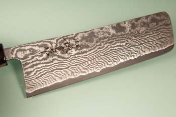 Tanaka Shigeki R2 Damascus Wa-Nakiri 165mm Ebony