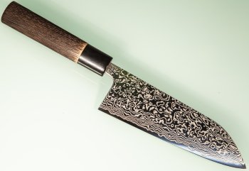 Masashi Kobo Damascus polished Wa-Santoku 170mm