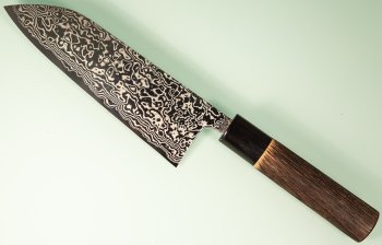 Masashi Kobo Damascus polished Wa-Santoku 170mm