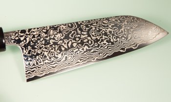 Masashi Kobo Damascus polished Wa-Santoku 170mm