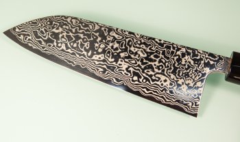 Masashi Kobo Damascus polished Wa-Santoku 170mm