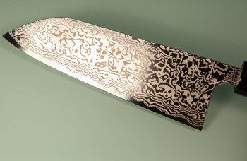 Masashi Kobo Damascus polished Wa-Santoku 170mm