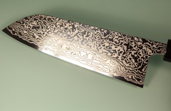 Masashi Kobo Damascus polished Wa-Santoku 185mm