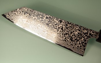 Masashi Kobo Damascus polished Wa-Bunka 185mm