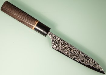 Masashi Kobo Damascus polished Wa-Petty 120mm