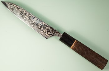 Masashi Kobo Damascus polished Wa-Petty 120mm