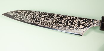 Masashi Kobo Damascus polished Wa-Petty 120mm