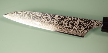 Masashi Kobo Damascus polished Wa-Petty 120mm