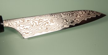 Masashi Kobo Damascus polished Wa-Petty 120mm