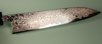 Masashi Kobo Damascus polished Wa-Petty 150mm