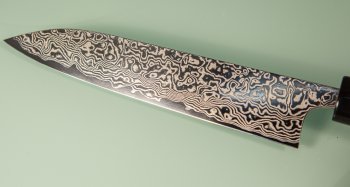 Masashi Kobo Damascus polished Wa-Petty 150mm