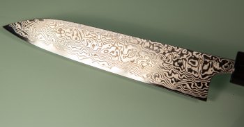 Masashi Kobo Damascus polished Wa-Petty 150mm