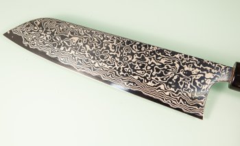 Masashi Kobo Damascus polished Wa-Santoku 190mm