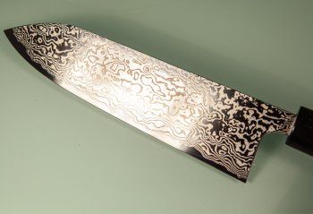 Masashi Kobo Damascus polished Wa-Gyuto 180mm