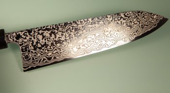Masashi Kobo Damascus polished Wa-Gyuto 215mm