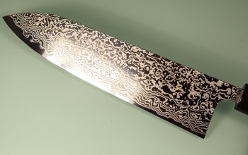 Masashi Kobo Damascus polished Wa-Gyuto 215mm