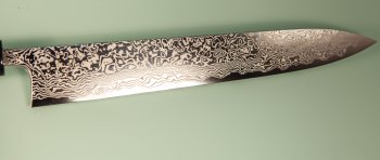 Masashi Kobo Damascus polished Wa-Sujihiki 240mm