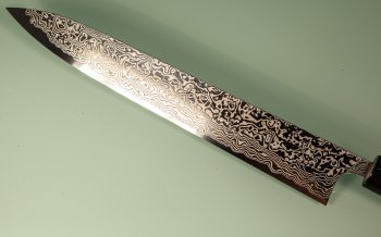 Masashi Kobo Damascus polished Wa-Sujihiki 240mm