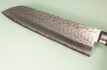 Masutani VG-10 Damast Tsuchime Santoku 170mm brown