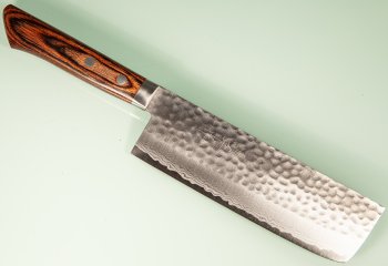 Masutani VG-10 Damast Tsuchime Nakiri 165mm brown