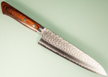 Masutani VG-10 Damast Tsuchime Gyuto 180mm brown