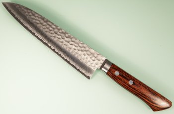 Masutani VG-10 Damast Tsuchime Gyuto 180mm brown