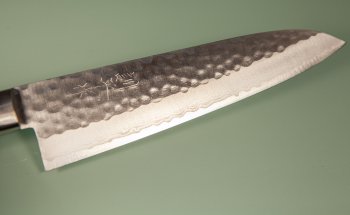 Masutani VG-10 Damast Tsuchime Gyuto 180mm brown