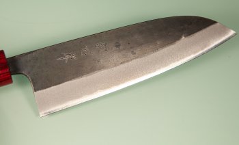 Muneishi AO2 Kurouchi Wa-Santoku 170mm